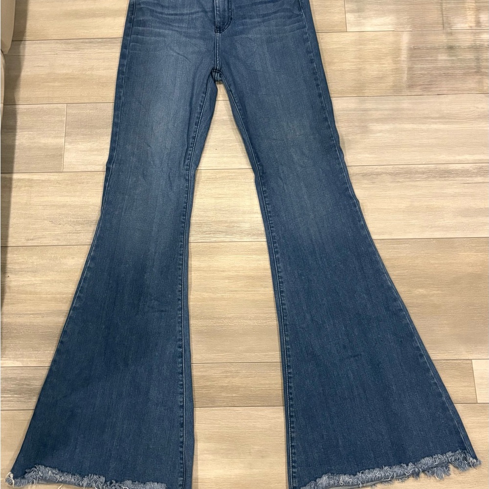 Just Black Dark Blue Flare Jeans